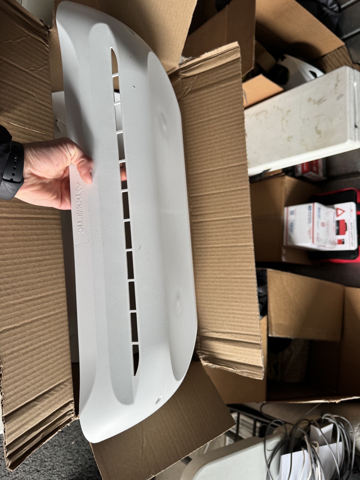 Dometic 3311236.000 Refrigerator Vent Base and Cap Cover – White