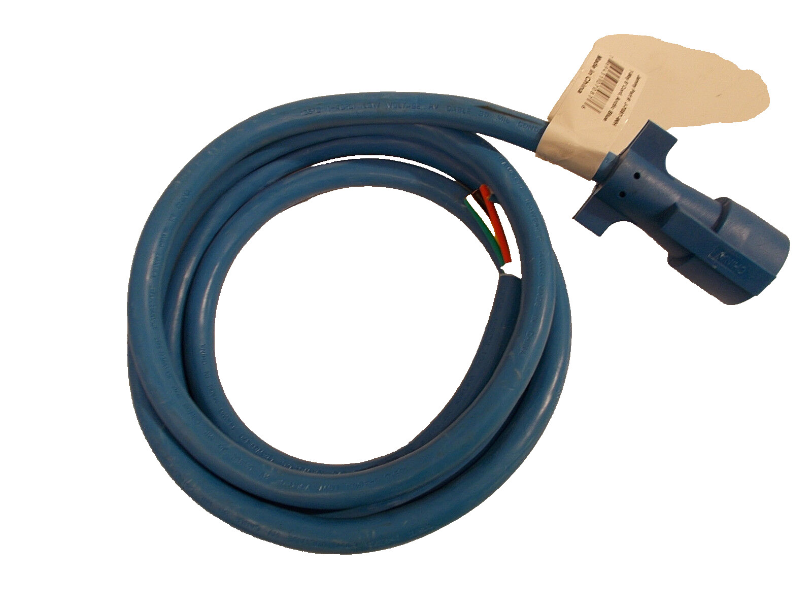 7 Way Molded 8′ Trailer Wire Light Plug Cord Brass Connectors RV Blade Camper