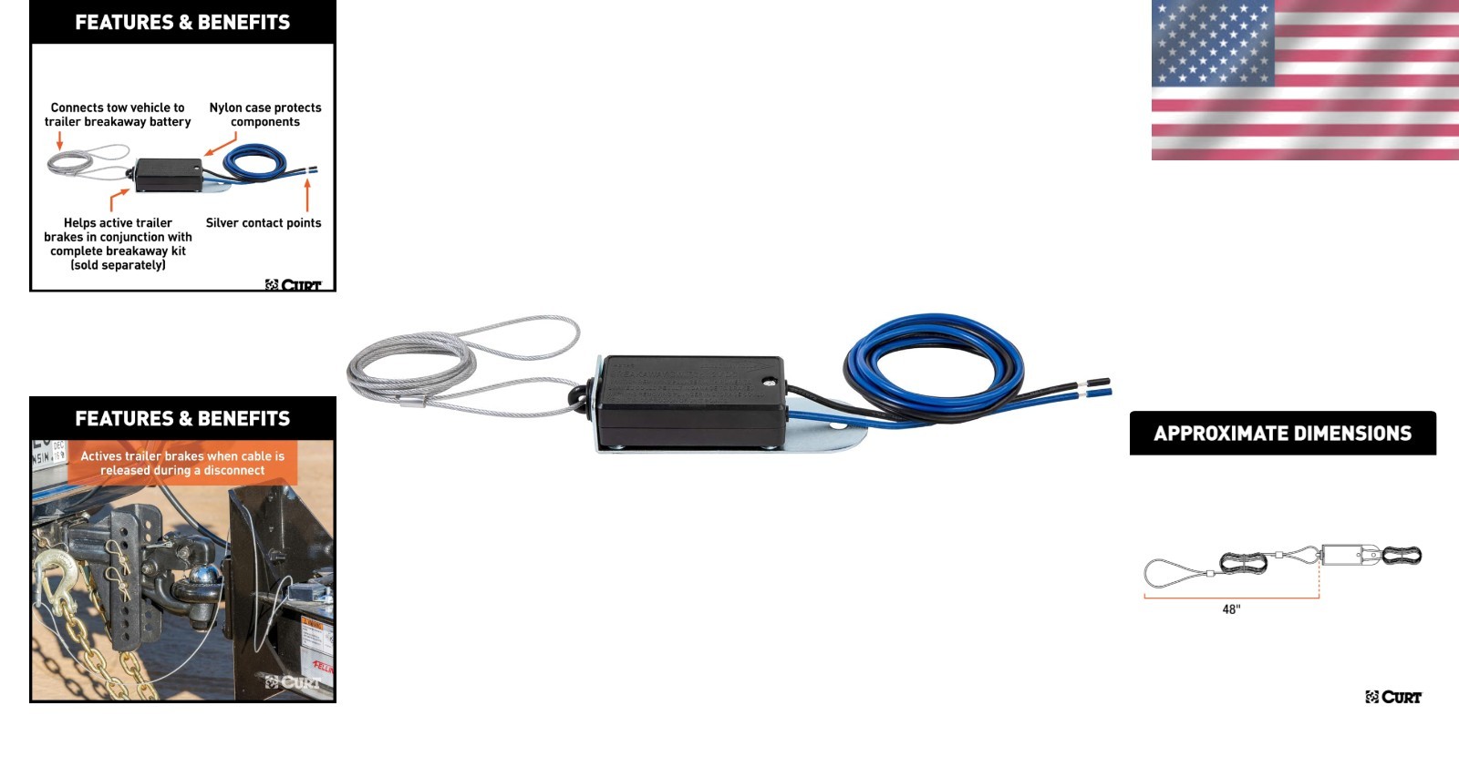 52010 Trailer Breakaway Switch with Weather-Resistant Case & Easy Installation