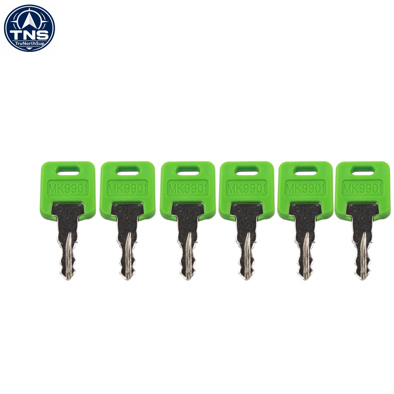 Compatible 6-Pack Motorhome Keys MK9901 6601 – Polished Aluminum Design