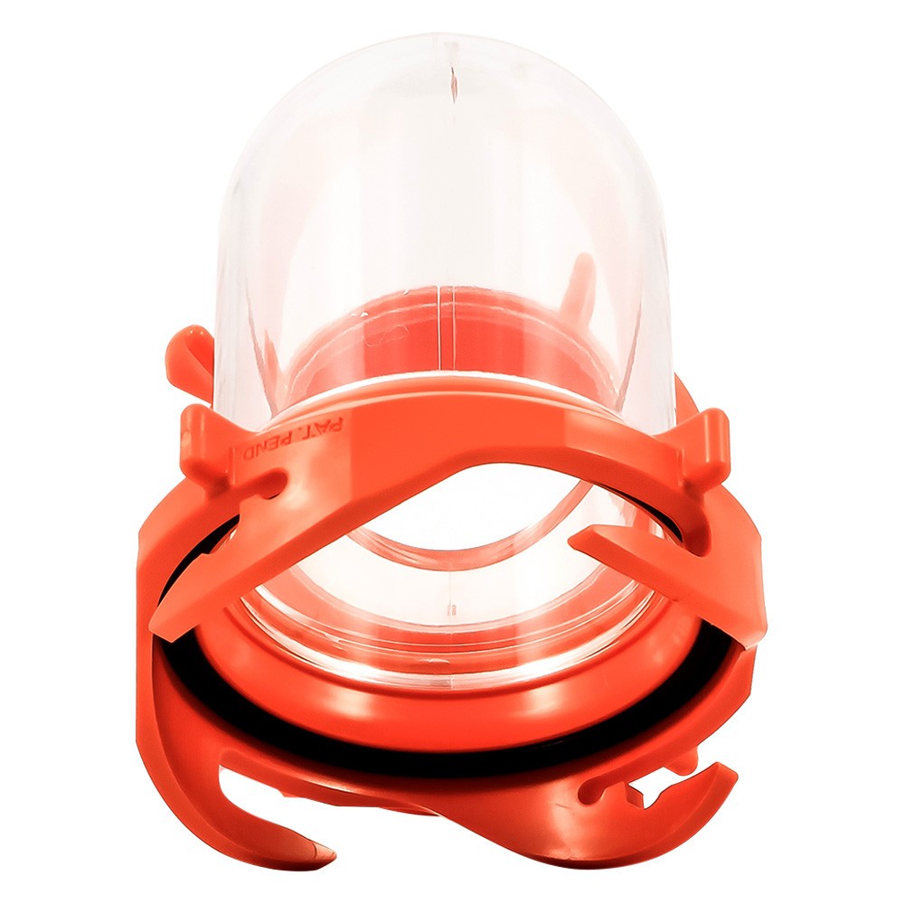 Camco 39857 RhinoFLEX 90° Clear/Red Fittings Transparent 3″Bayonet x 3″Lug