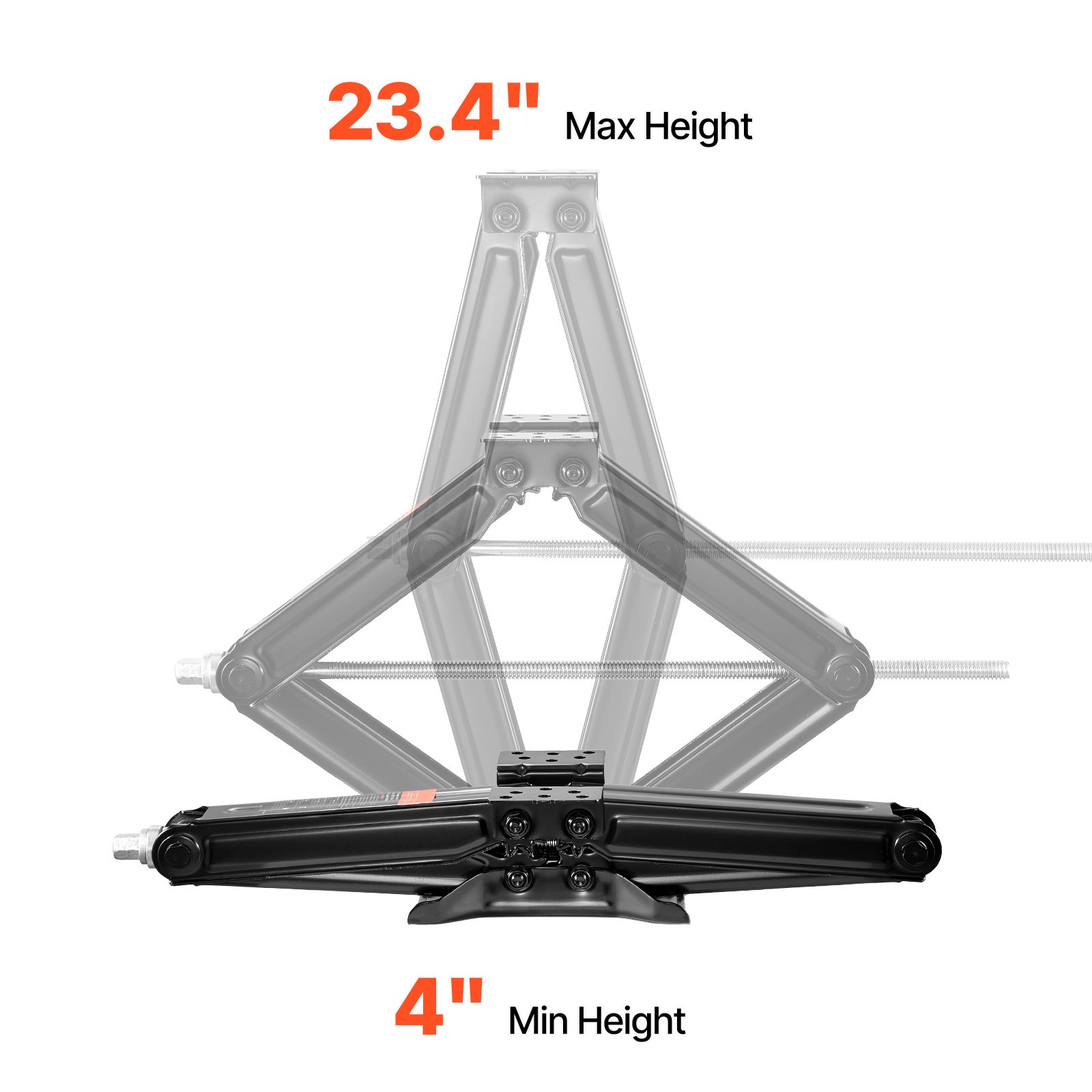 Set 4 9000lb RV Stabilizer Leveling Scissor Jacks w/Socket & Install Kit 23.4″