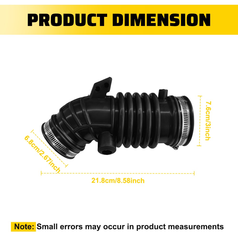 1-10xNew Engine Air Intake Rubber Hose With Clamp Fit Nissan Sentra 2000 L4 1.6L