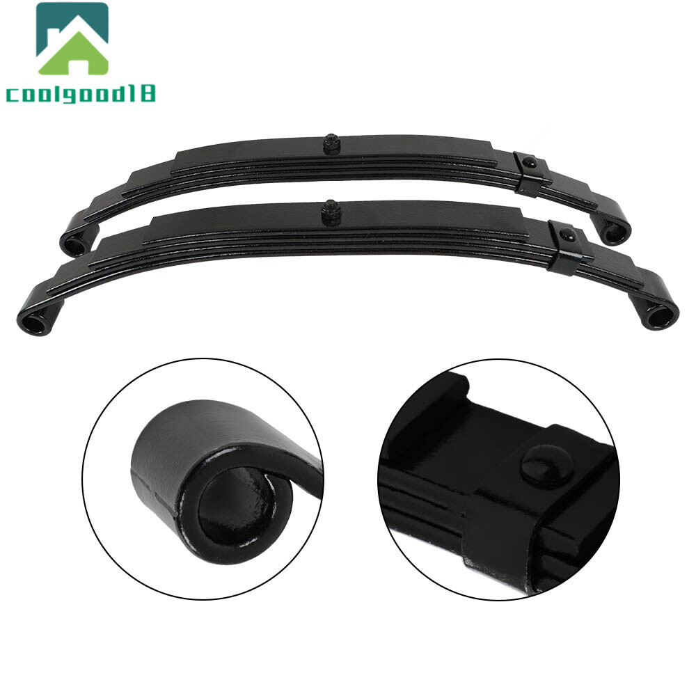 For 5000lbs Axle Trailer Leaf Spring 4 Leaf Double Eye 2500lbs Cap -Set 2