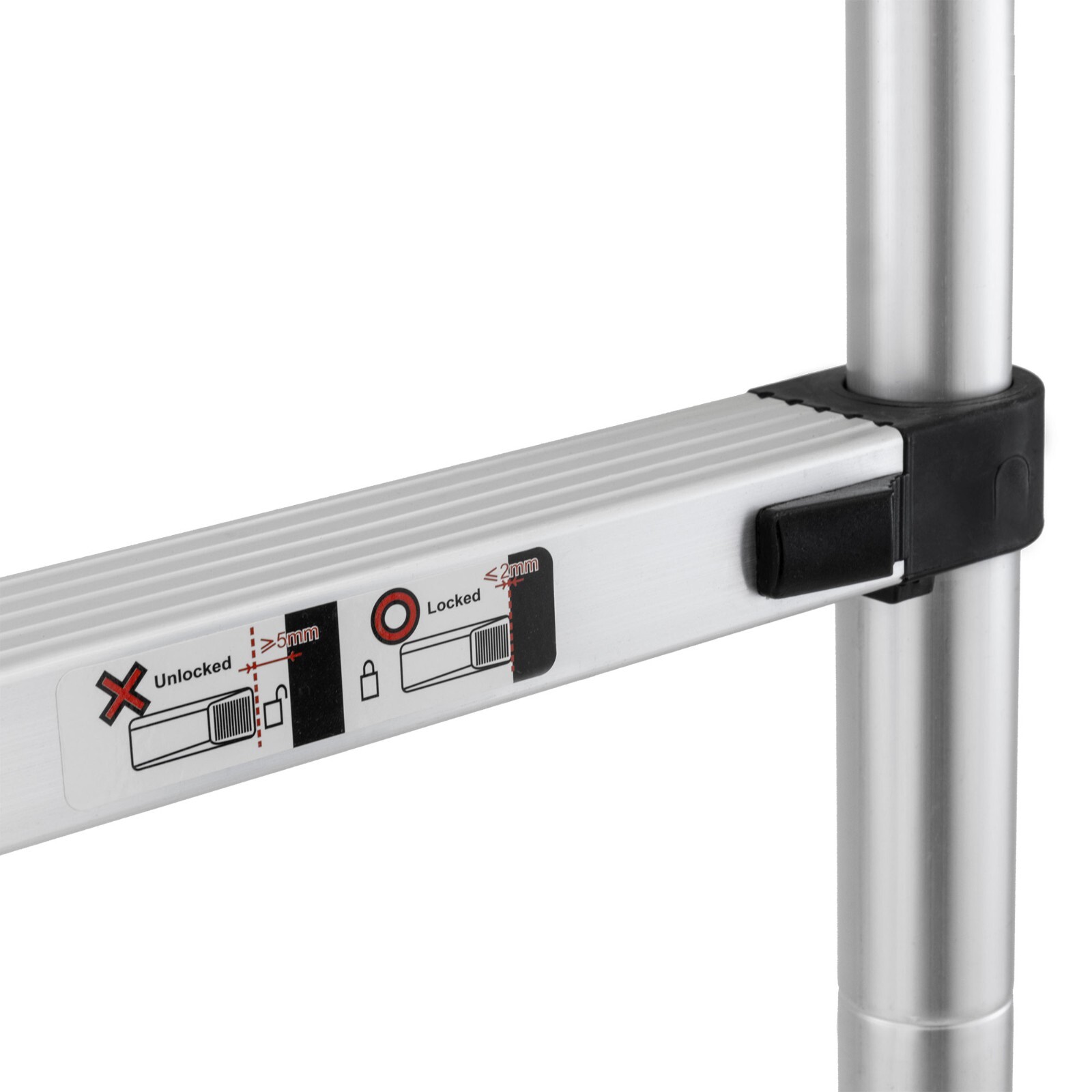 RecPro RV 10 Step Telescoping Ladder 10.5ft Extendable Collapsible Ladder
