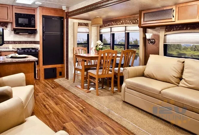 RV Interior LED Dinette Ceiling Light Brown Fabric Bedroom Hall Loft décor Lamp