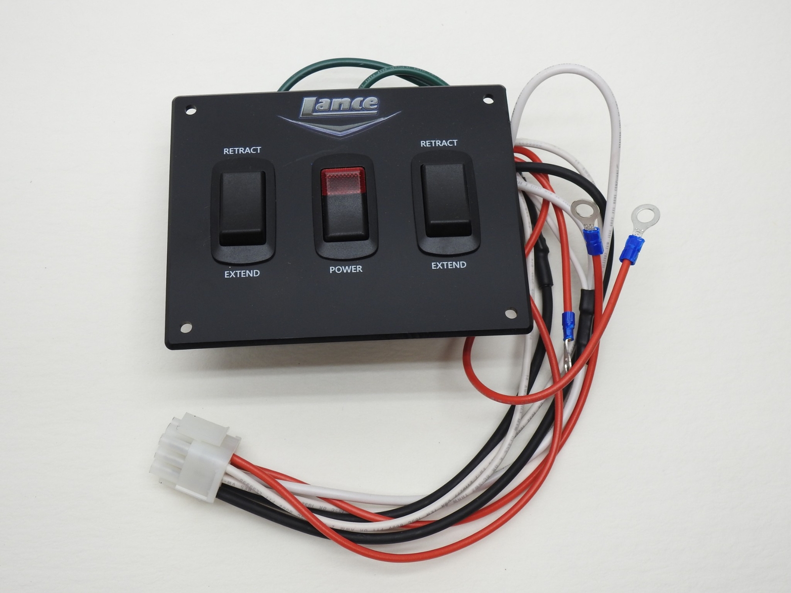 Lance RV Camper RETRACT, EXTEND, POWER Switch Panel (3 Button) Electric Control