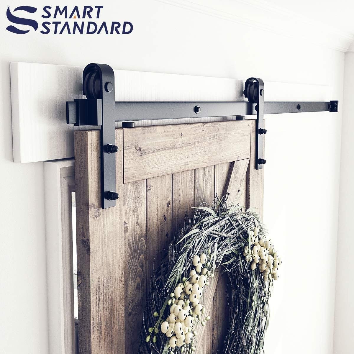 SMARTSTANDARD 6 Feet Heavy Duty Sturdy Sliding Barn Door 6 Feet, Multicolor