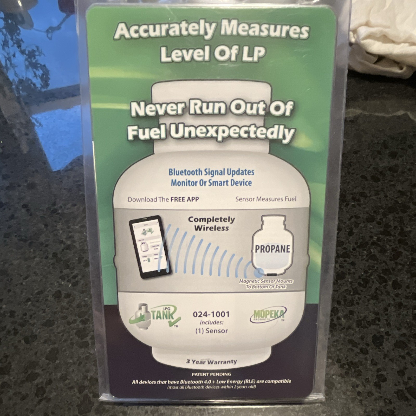 AP / Mopeka LP Tank Check Propane Level – Single Sensor Kit 024-1001 w/Free App