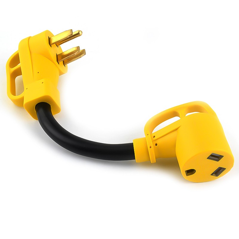 50 Amp male to 30 Amp Female Dogbone Adapter RV Electrical Cord Cable 12″ INCH