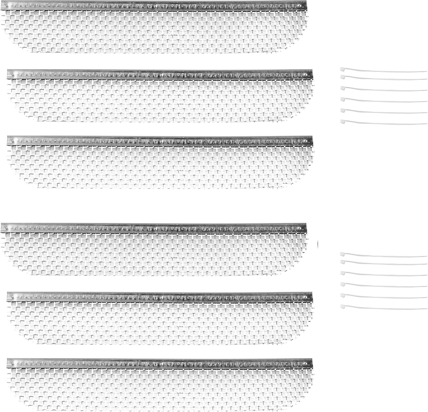 6-Pack Stainless Steel RV Insect Screens for Dometic Fridge Vents 8.1 x 1.5