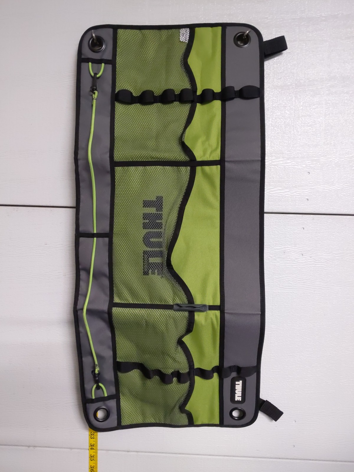 Thule Countertop Organizer Storage Caddy Green Gray Mesh Portable Home Kitchen
