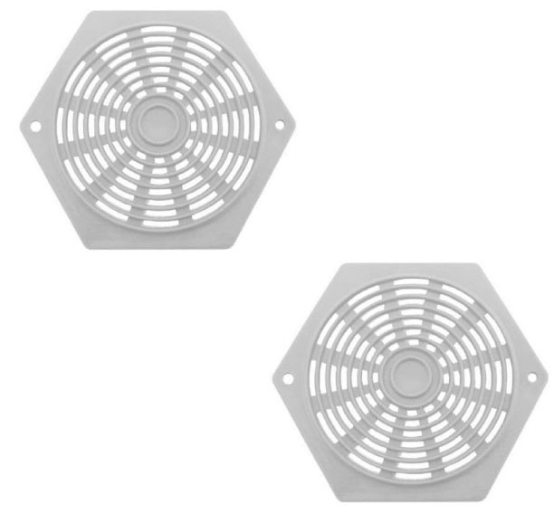 2 X 80MM FLAT WHITE HEXAGON VENT motorhome campervan caravan gas cupboard