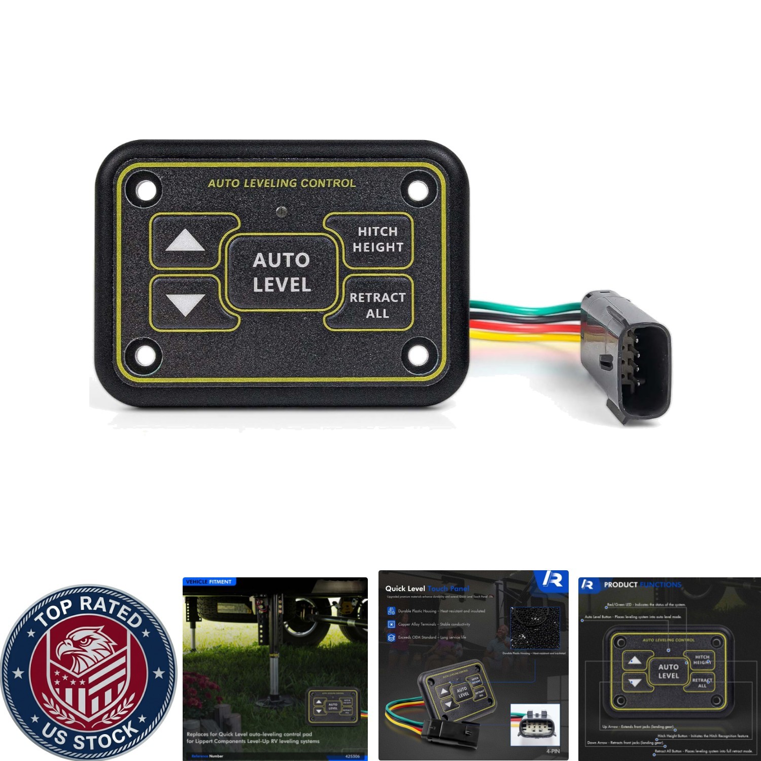 Easy Install RV Quick Level Touch Panel for Ground Control & Level-Up Systems