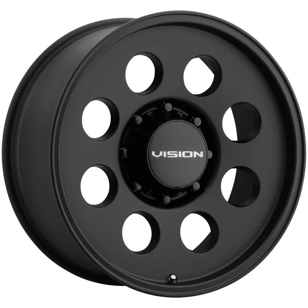 Vision 56VT Midway Trailer 17.5×6.75 8×6.5″ -16mm Satin Black Wheel Rim 17″ Inch