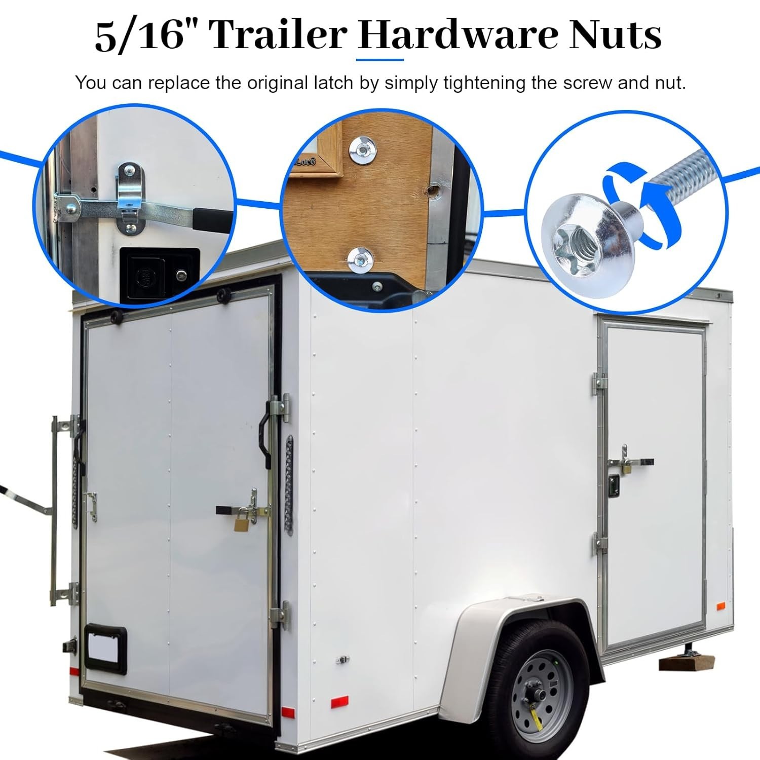 Domed Head Nut Torx Barrel 5/16 Thread Cargo Trailer Door Latch – Cargo Trail…