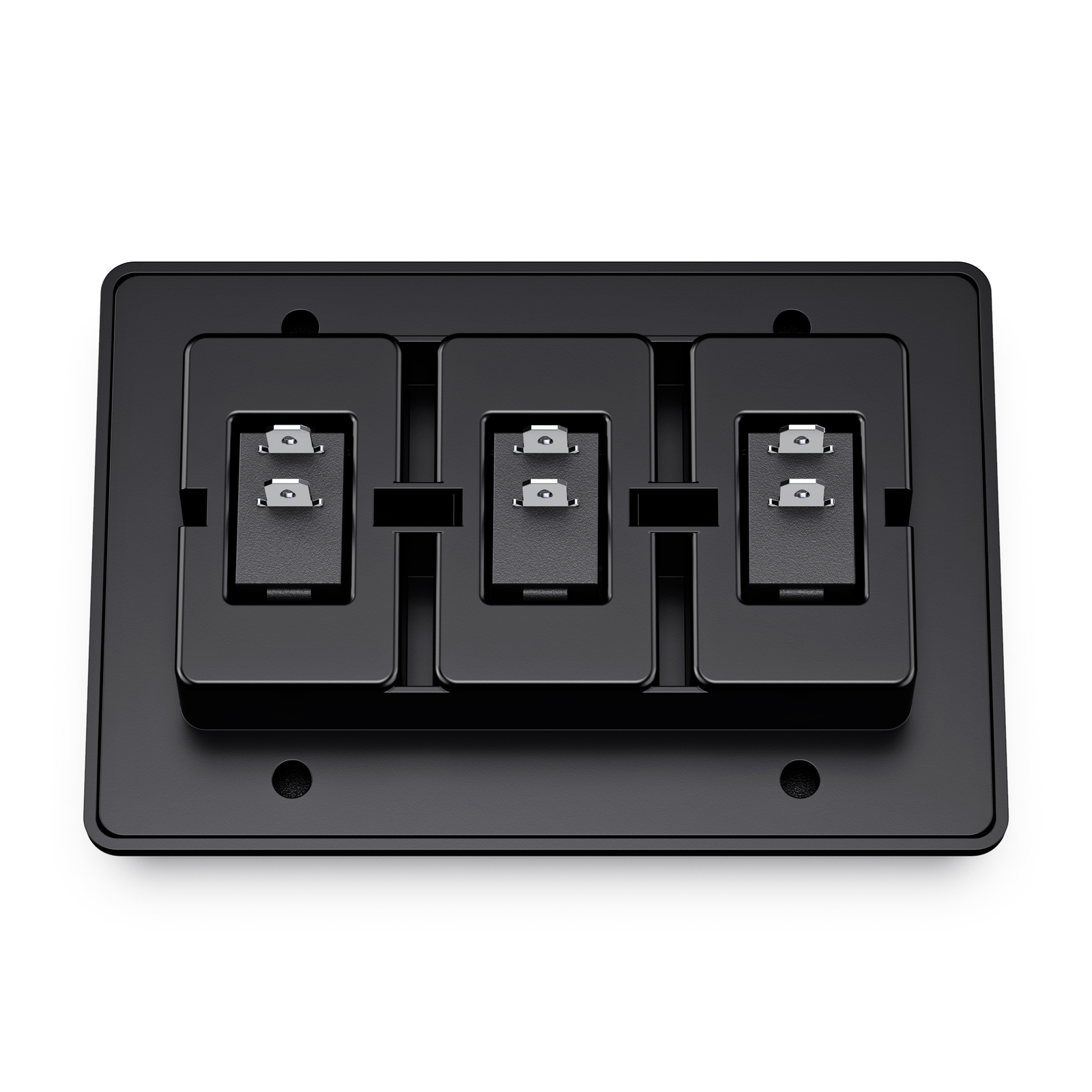 Single 3 Gang On-Off 12V Black Light Switch -RV Camper Trailer Marine Boat 12 V