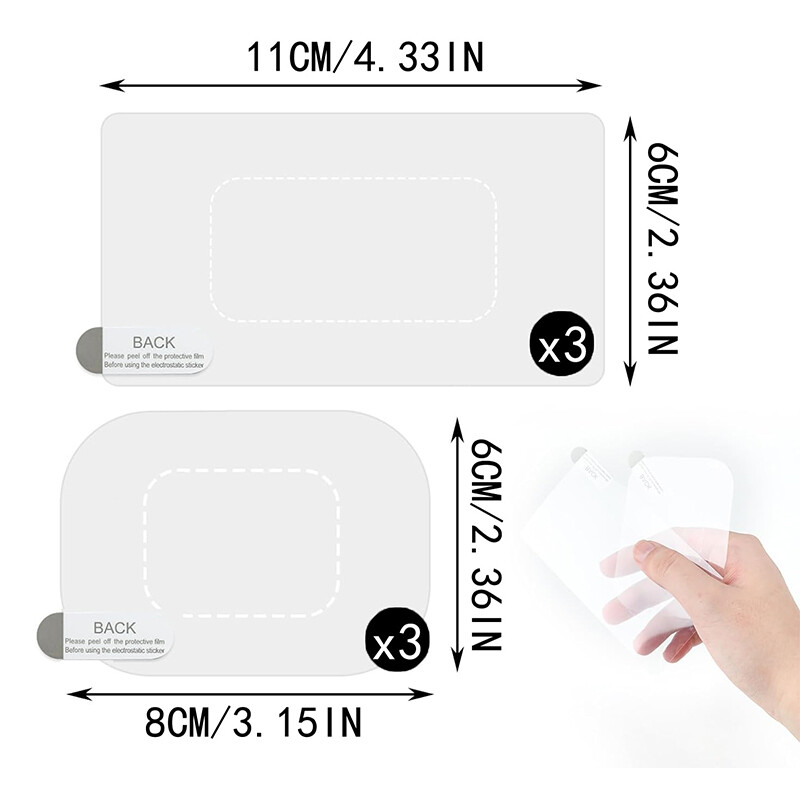 New Windshield Dashcam Sticker Electrostatic Transparent Sticker Prevent Scratch