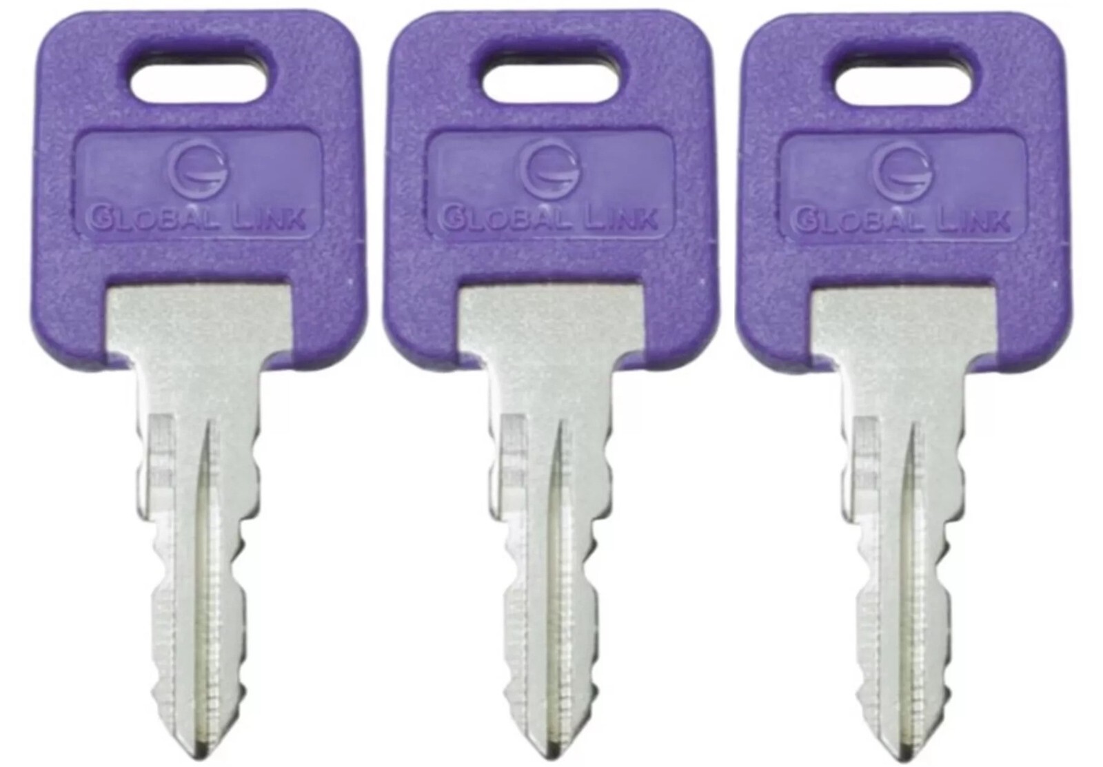 3 PACK Global Link OEM PURPLE Replacement RV Motorhome Trailer Lock Key G350
