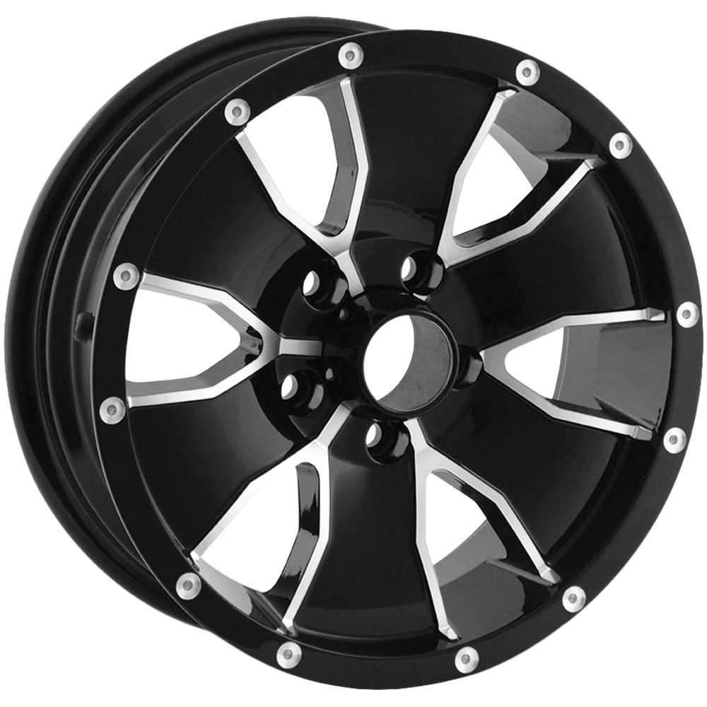 Ion 14 Trailer 15×6 5×4.5″ +0mm Black/Machined Wheel Rim 15″ Inch