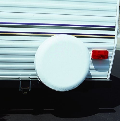 RV / Camper / Trailer Spare Tire Cover – 27″ Tire Diameter – White
