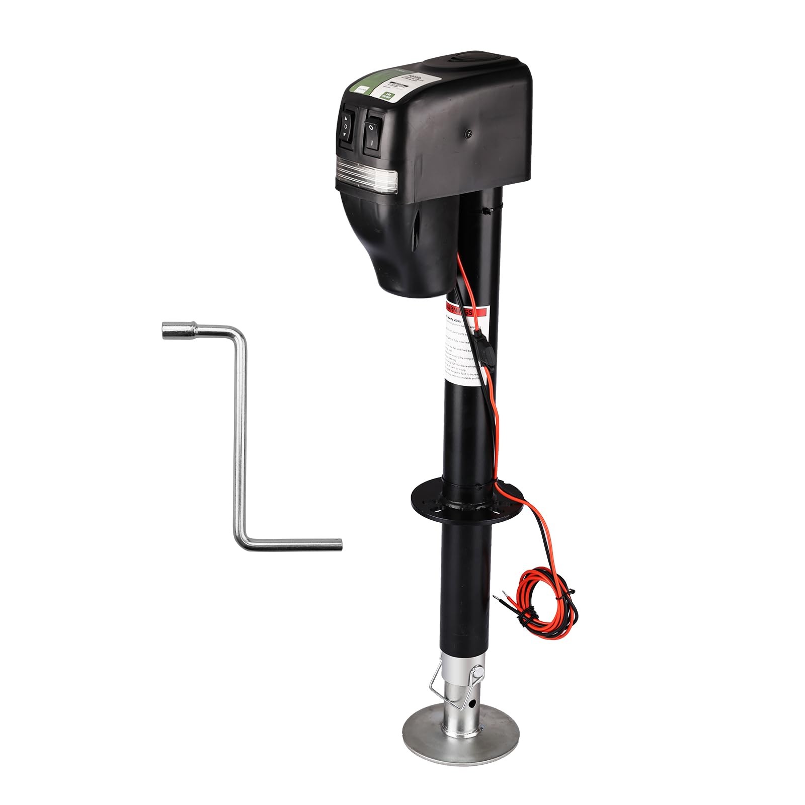 Electric Trailer Jack 5000lbs Heavy Duty 12V LED Black RMETJ F RVMATE A-Frame