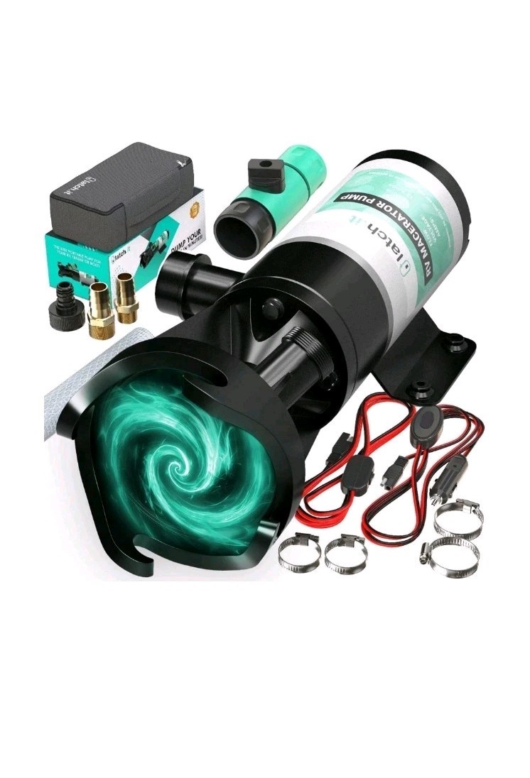 NEW LATCH.IT RV Macerator Pump | 12V Quick-Release