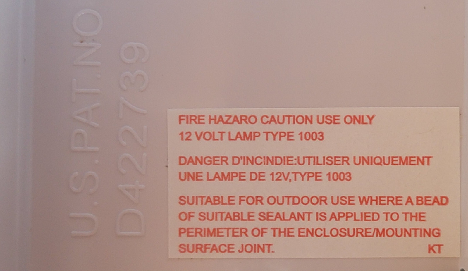 NEW RV 12 VOLT EXTERIOR PORCH LIGHT W/ ON OFF SWITCH C/I F31-0015