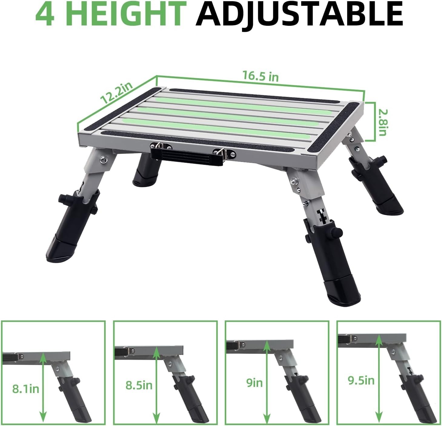 Portable Adjustable RV Step – Lightweight Non-Slip Design for Safe Access