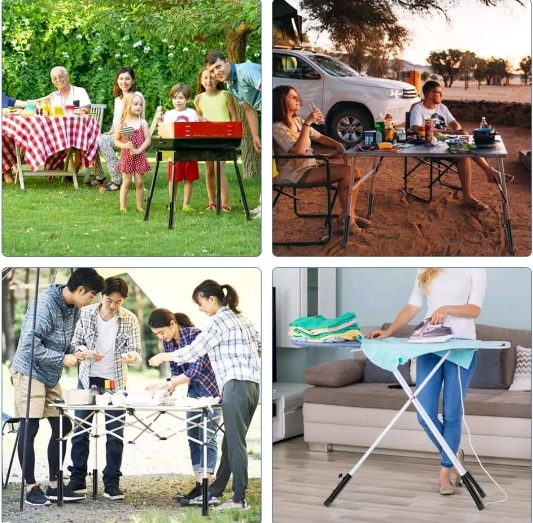 Folding Table Leg Extender Risers. 2 positions. Black