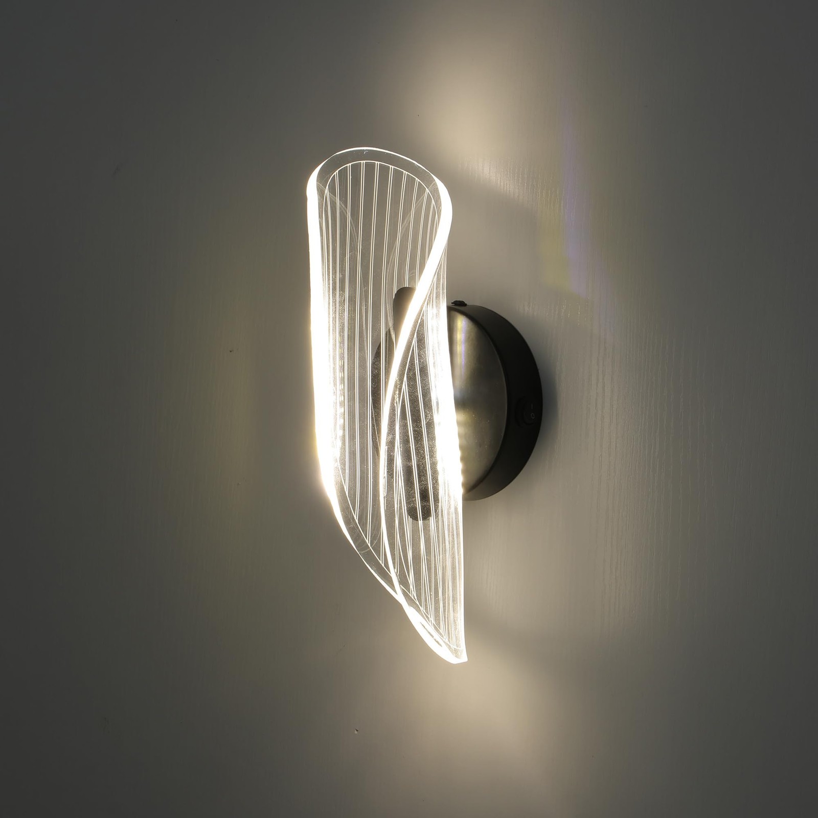 12V LED RV Wall Sconce Light Fixture Switch 4000K Nature White Reading Lamp
