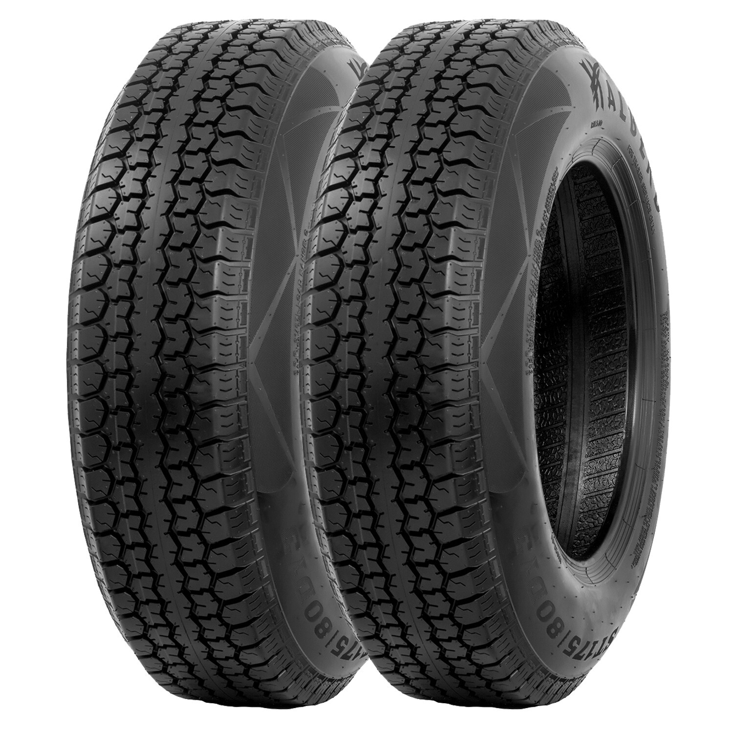 Set Of 2 ST175/80D13 Bias Trailer Tires 6Ply 175/80-13 Eco-Friendly Replacement