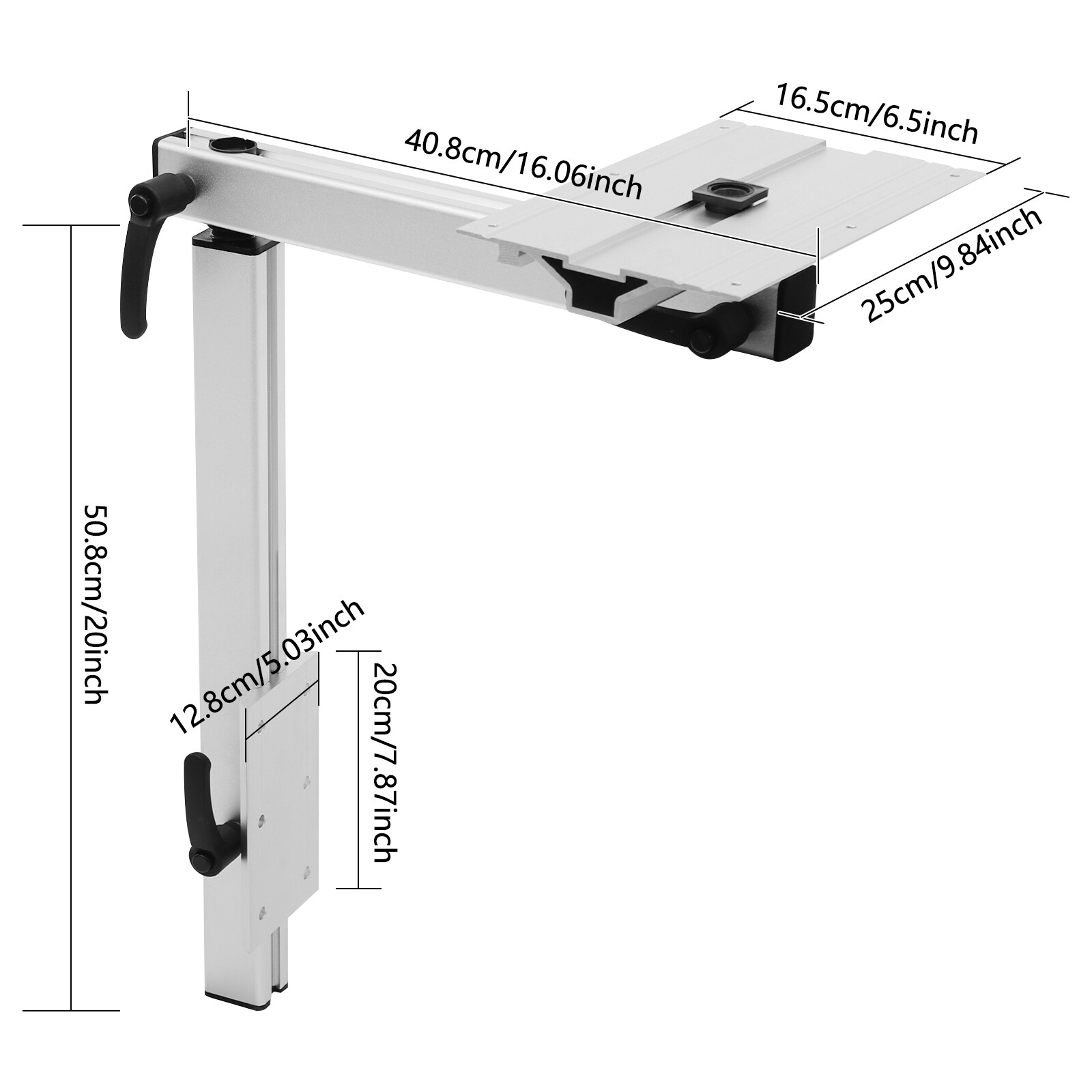 Adjustable RV Table Leg 360° Swivel For RV, Yachts Aluminum Alloy Space Saving