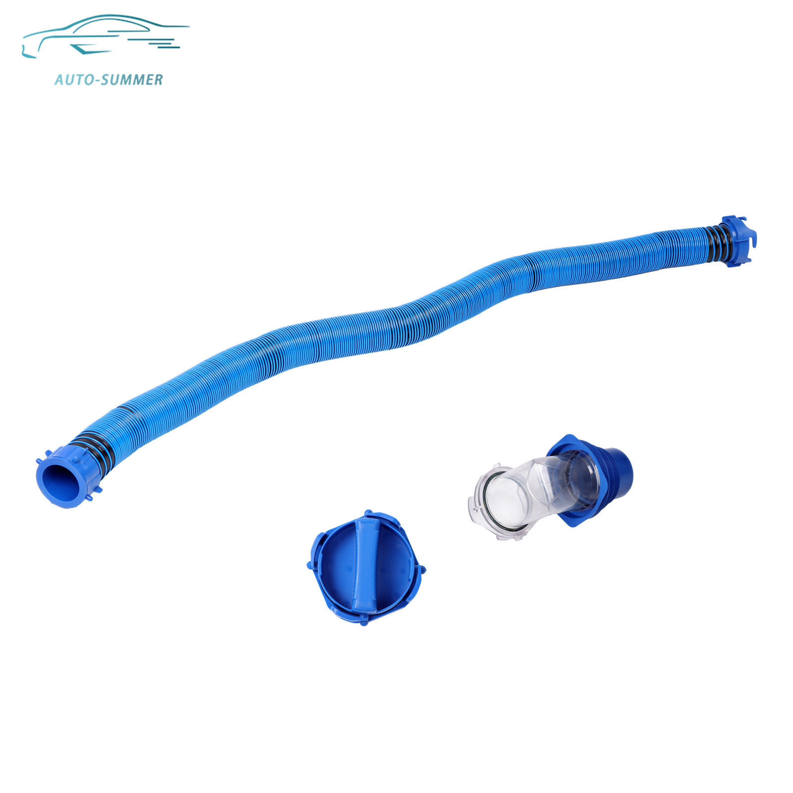 TPE Sewer Hose Kit 4-in-1 Adapter Clear Elbow Cap 15 FT For Camper RV Trailer