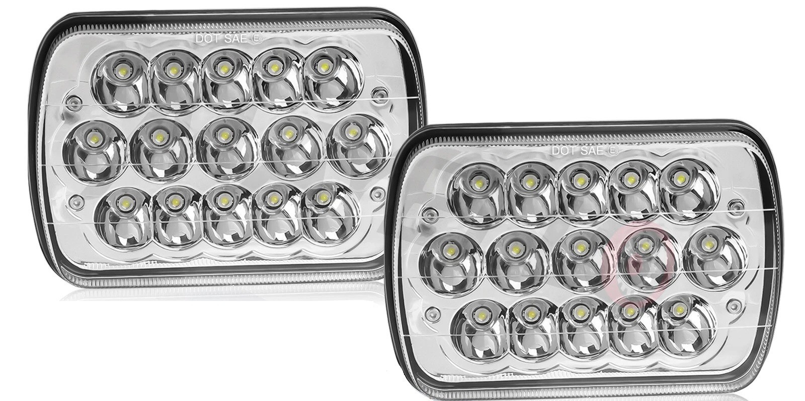 BEAVER MOTOR CONTESSA 1999 2000 2001 CHROME LED HEADLIGHTS HEAD LIGHTS LAMPS RV