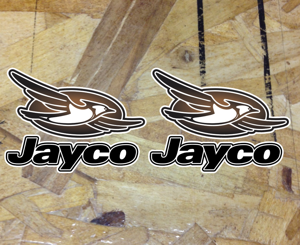 Jayco Decal (Set of 2) Brown RV Trailer Camper New Graphic Sticker 3D Logo Sizes