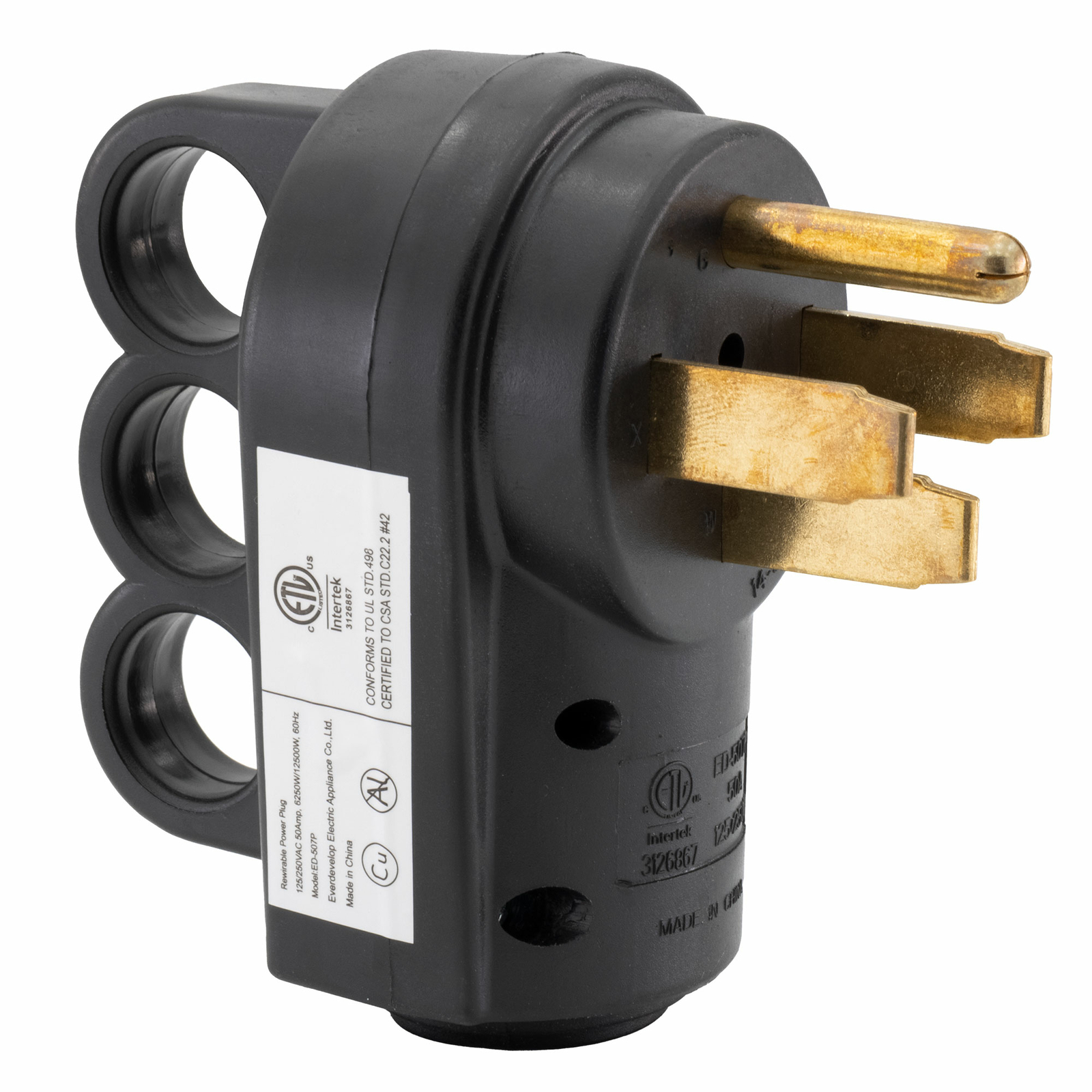 50 Amp RV Plug Replacement Male Plug End Camper Power Adapter 50A