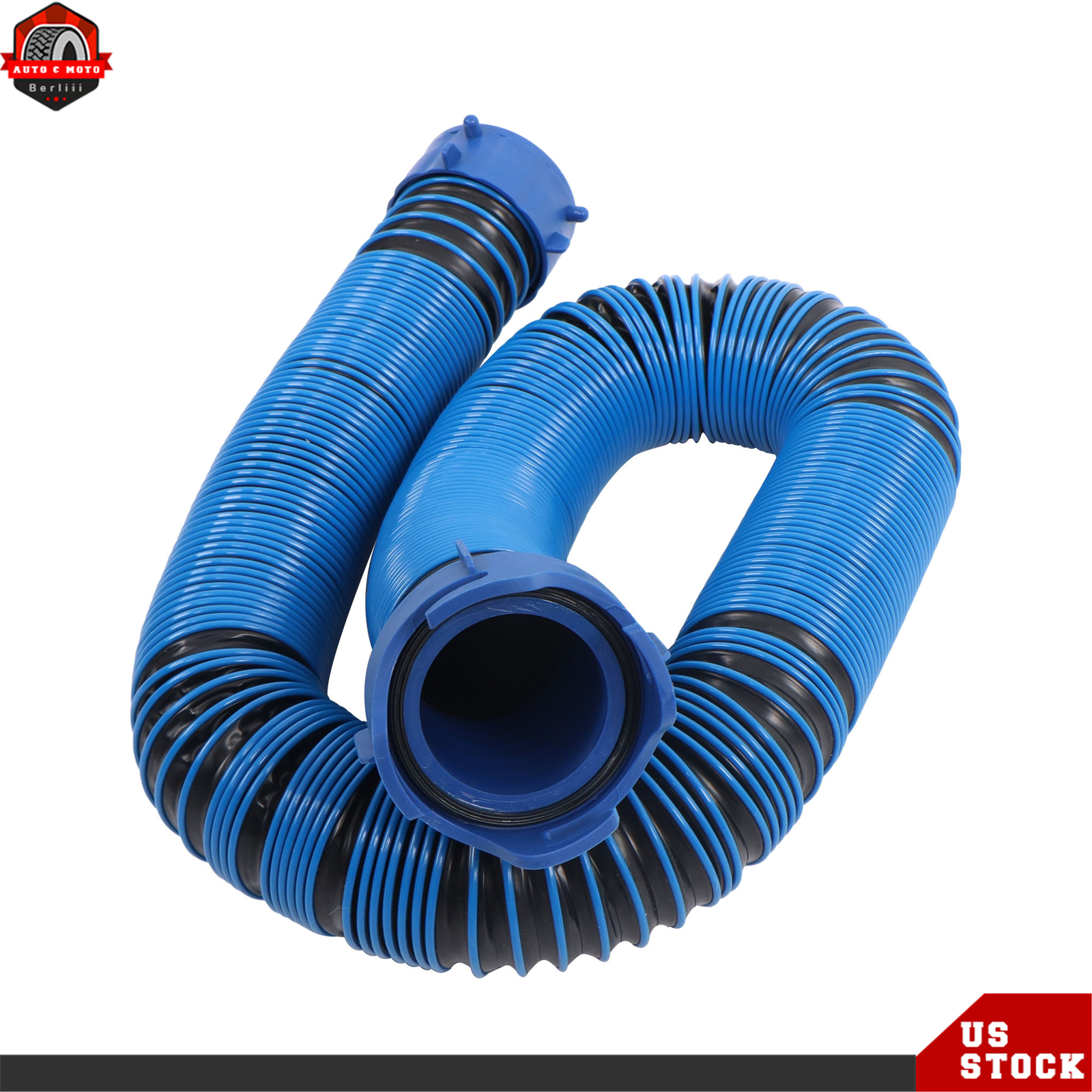 4-in-1 Adapter & Clear Elbow & Cap & 10 FT Sewer Hose Kit For Camper RV Trailer