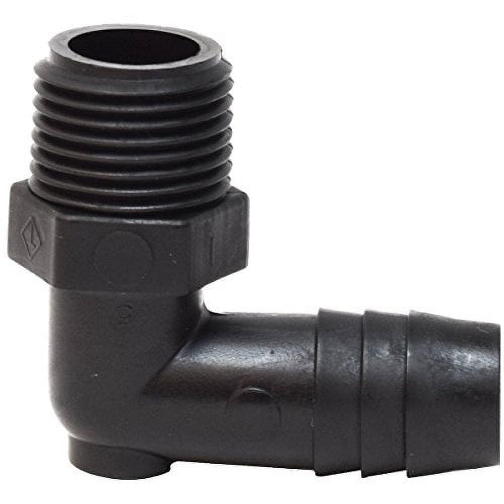 VALTERRA PRODUCTS LLC ELBOW MALE ADAPTER 90 DEGREES 3/8IN MPT X 1/2IN BARB