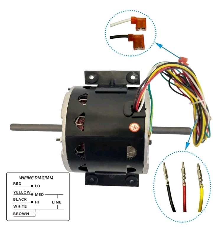 20435 3315332.005 Broad Ocean Fan Motor For Brisk Air II RV Air Conditioners