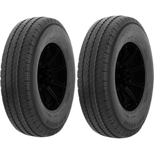 (QTY 2) ST175/80R13 Vision WR078 Heavy Hauler LRC Black Wall Tires