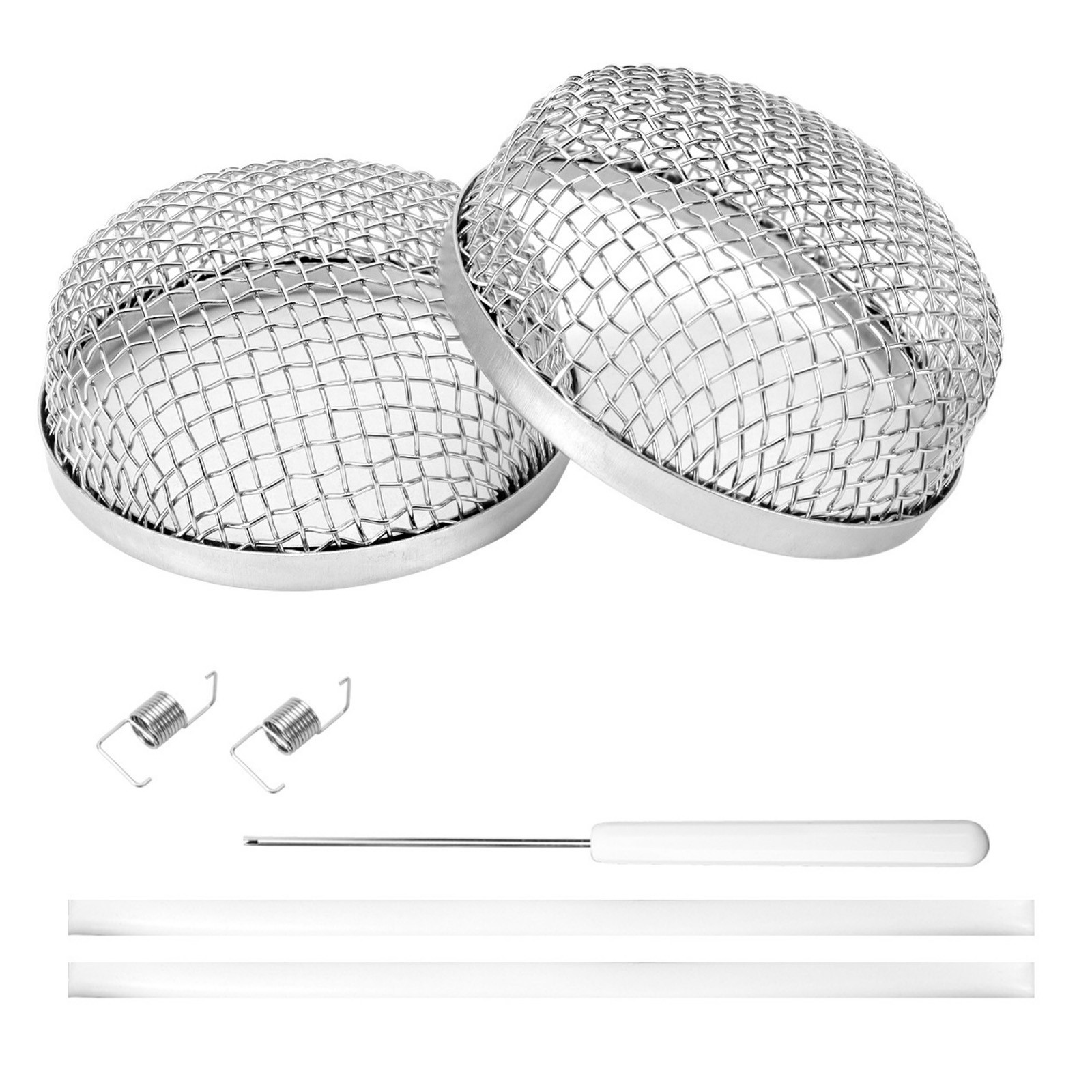 2PCS Camper Furnace Vent Cover Stainless Steel Mesh Screen Easy Installation