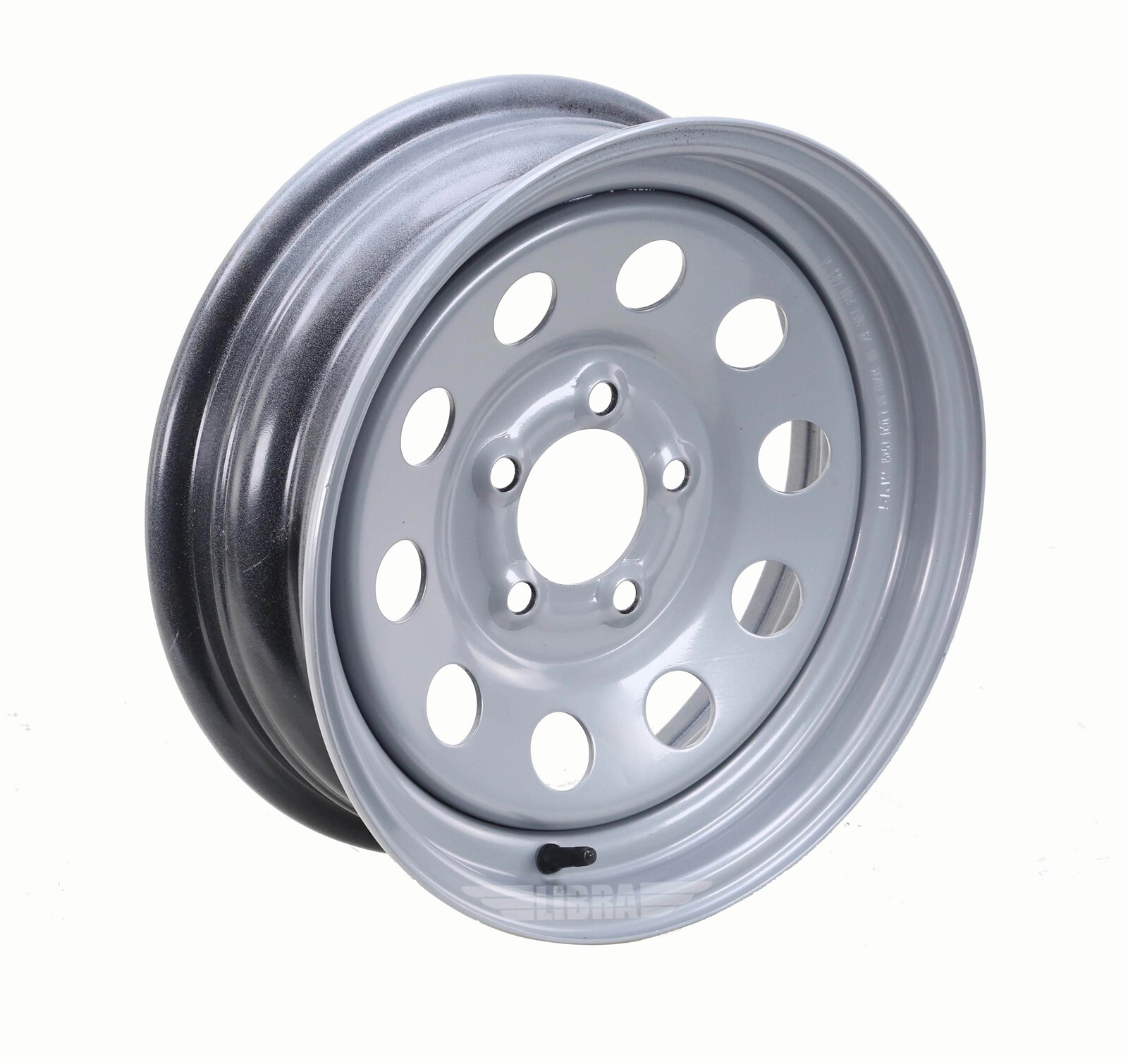 Set 2 Trailer Tire Silver Mod Rim ST205/75R15 8-Ply D 107M 5 Lug on 4.5″
