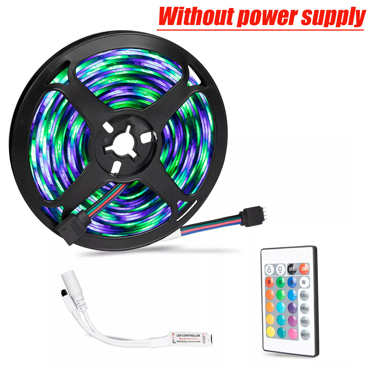 RV Awning Camper 16ft RGB Beam Color Changing LED Strip Light Kit, 5M Lights US