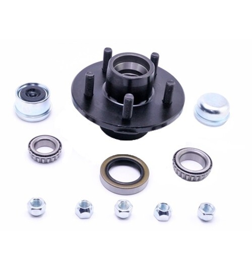 Complete Pre-Greased Idler Hub Assembly for 3.5K Trailer Axle – 5 on 4.5 Inch