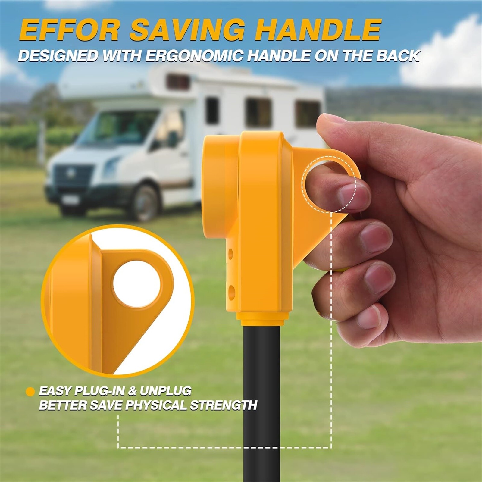 30Amp 125V Female Plug Receptacle RV Replacement Power Adapter for RV Camper