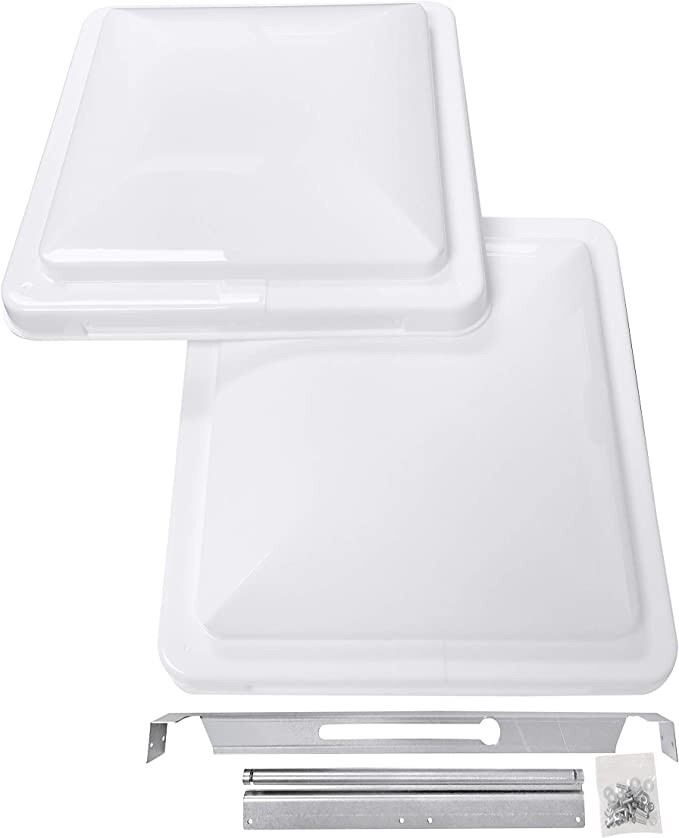Camp’N 14″ Universal RV Trailer Camper Motorhome Roof Vent Lid Lot of 2