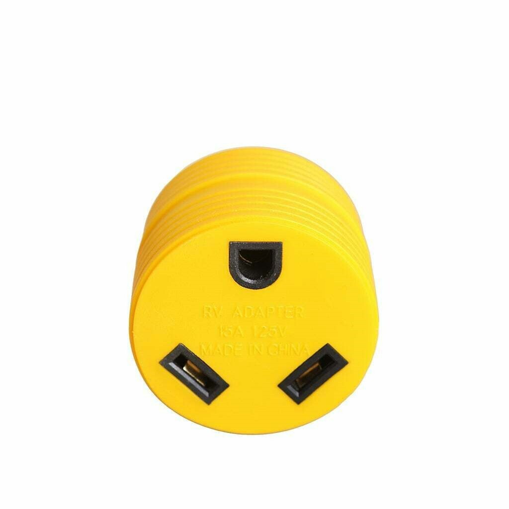Power Adapter 3 prong 15 amp Male to 30 amp 110 Female RV Camper Generator Plug