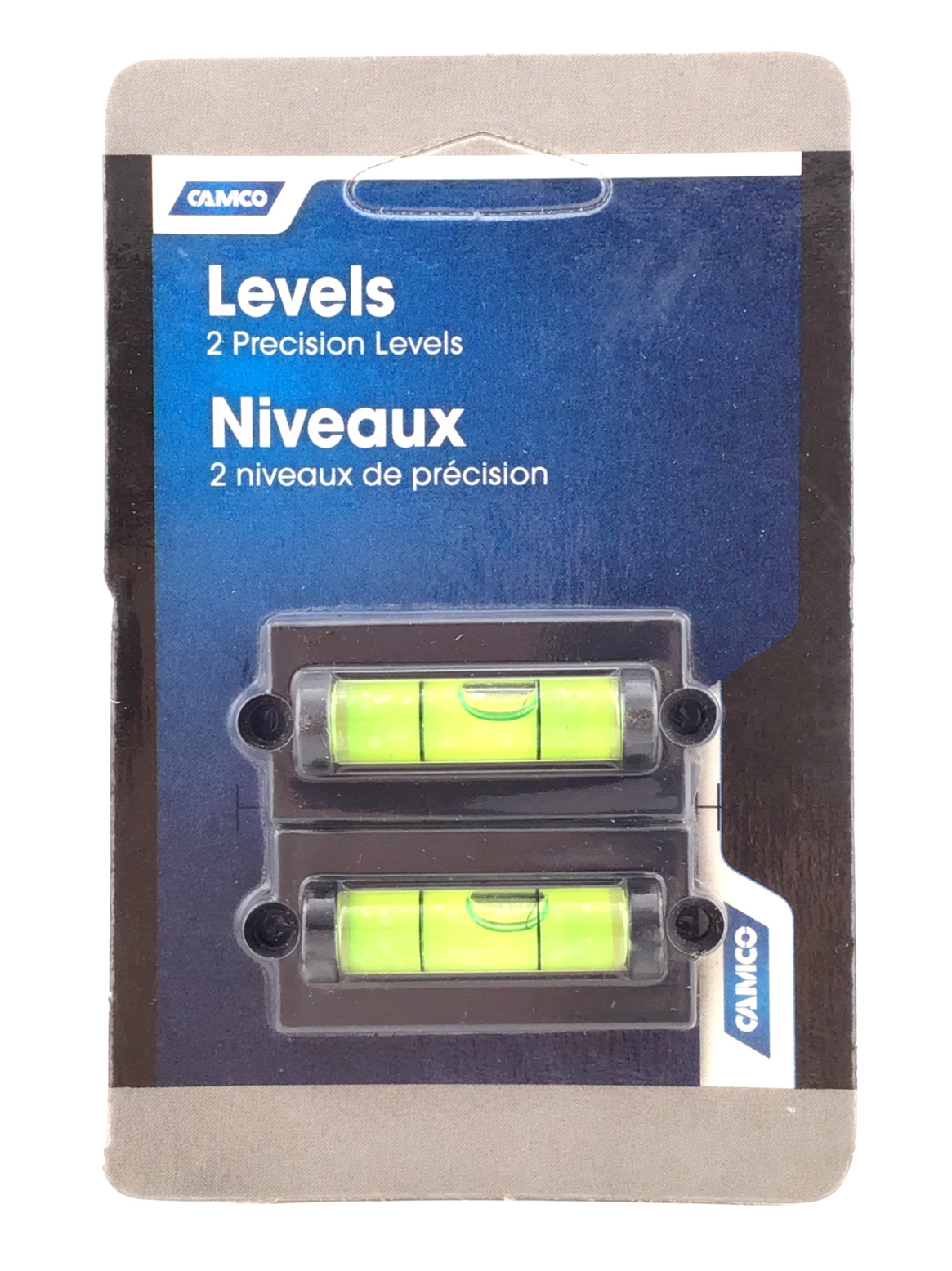 Camco Precision Levels 2 Pack Niveaux Adhesive/Permanent Installation RV Trailer
