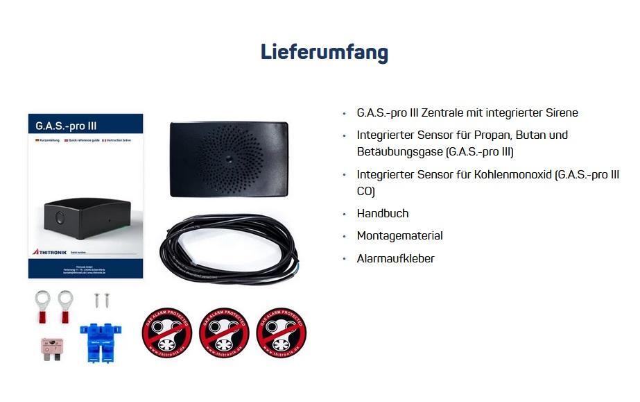 Thitronik 101287 G.A.S.-Pro III CO Gas Warning System Gas Detector